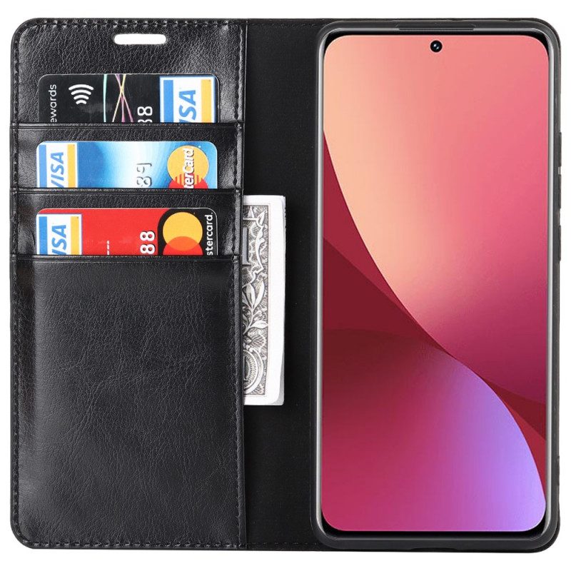 Folio Cover Xiaomi 12 / 12X Custodia in pelle Pelle Vera