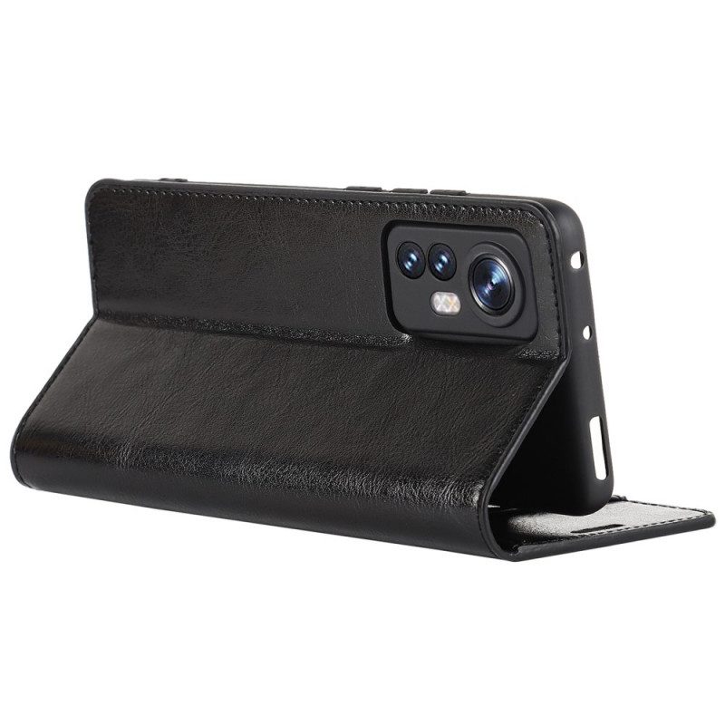 Folio Cover Xiaomi 12 / 12X Custodia in pelle Pelle Vera
