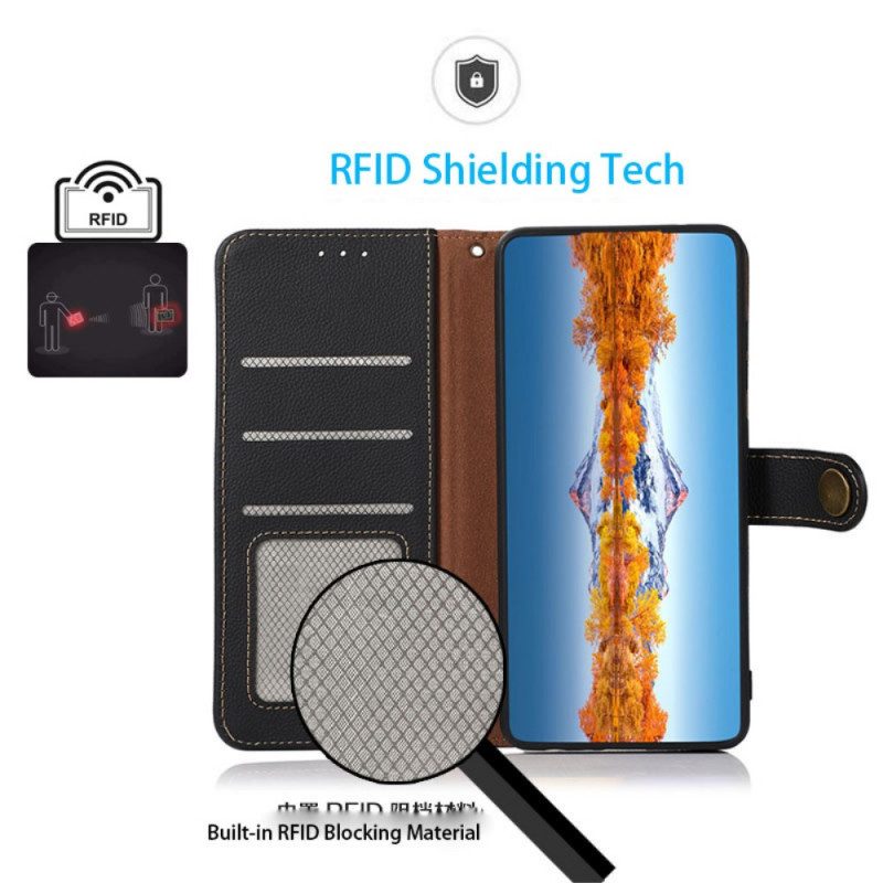 Folio Cover Xiaomi 12 / 12X Khazneh Rfid In Vera Pelle