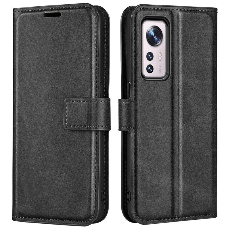 Folio Cover Xiaomi 12 / 12X Struttura In Pelle