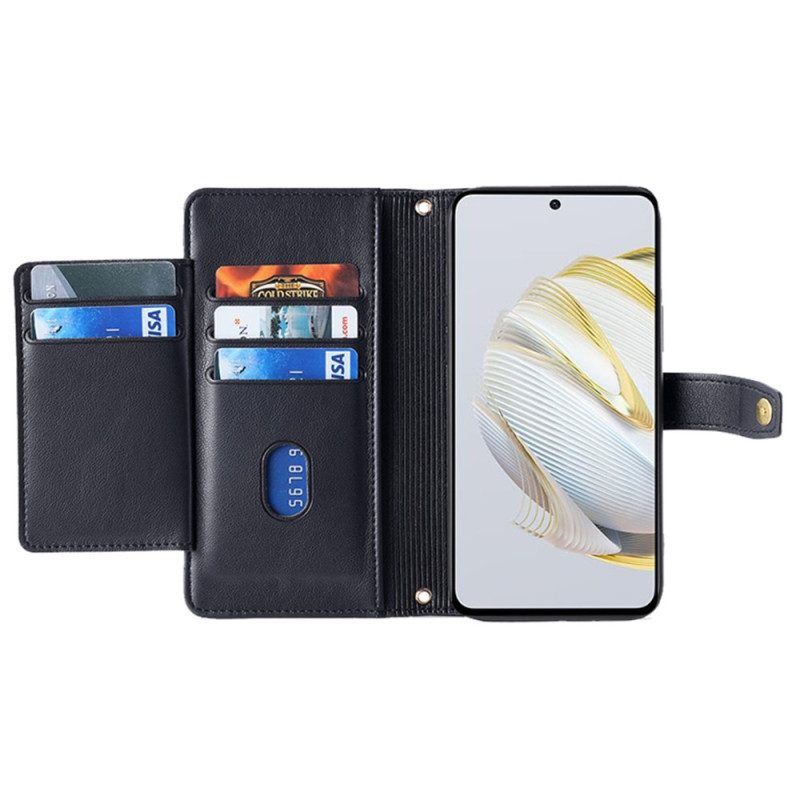 Folio Cover Honor 90 Pro Cordino E Tracolla