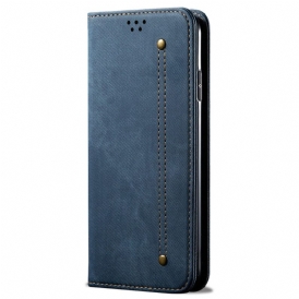 Folio Cover Honor 90 Pro Custodia in pelle Tessuto Jeans