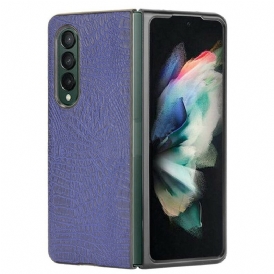 Cover Samsung Galaxy Z Fold 3 5G Finta Pelle Di Coccodrillo