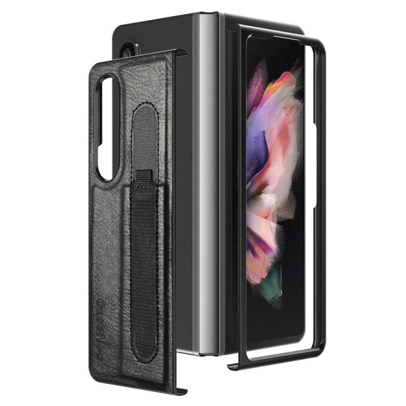 Cover Samsung Galaxy Z Fold 3 5G Porta Stilo In Pelle Stile Caseneo