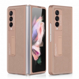Cover Samsung Galaxy Z Fold 3 5G Supporto Gkk Litchi In Pelle