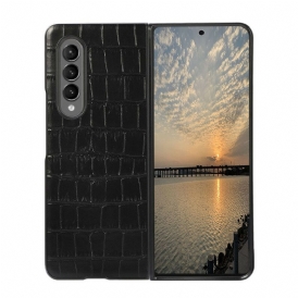 Cover Samsung Galaxy Z Fold 3 5G Vera Pelle Di Coccodrillo