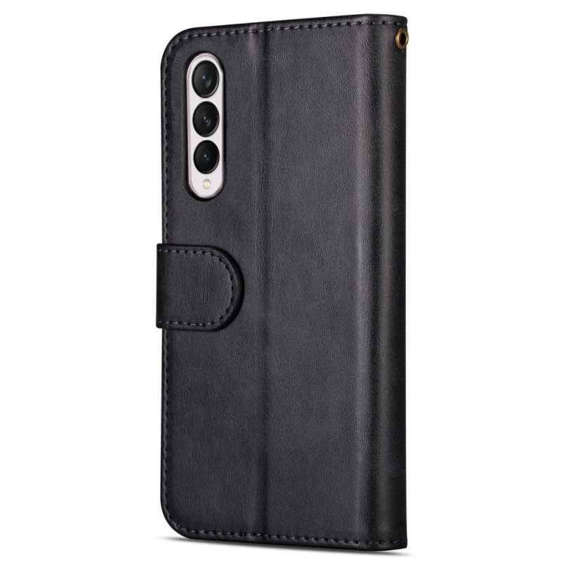Custodia in pelle Samsung Galaxy Z Fold 3 5G Borsa Con Cordino