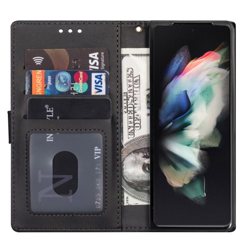 Custodia in pelle Samsung Galaxy Z Fold 3 5G Borsa Con Cordino