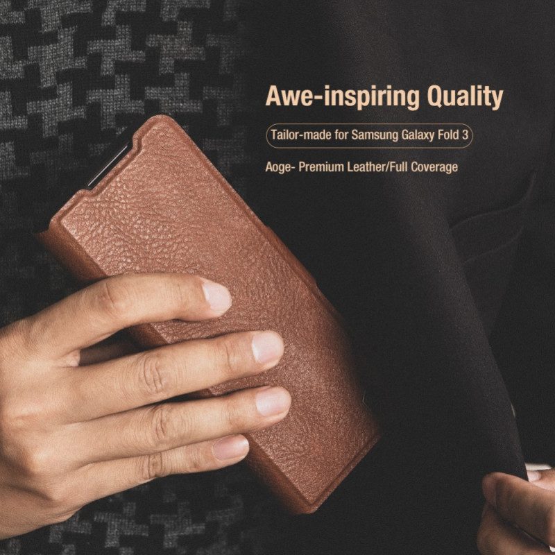 Custodia in pelle Samsung Galaxy Z Fold 3 5G Ecopelle Nillkin