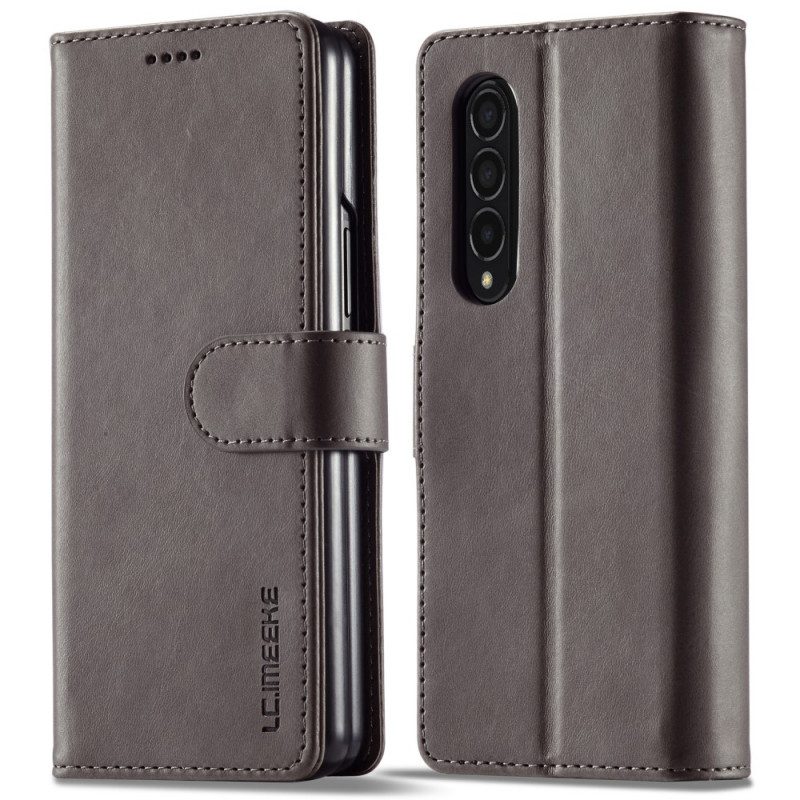 Custodia in pelle Samsung Galaxy Z Fold 3 5G Lc.imeeke Effetto Pelle