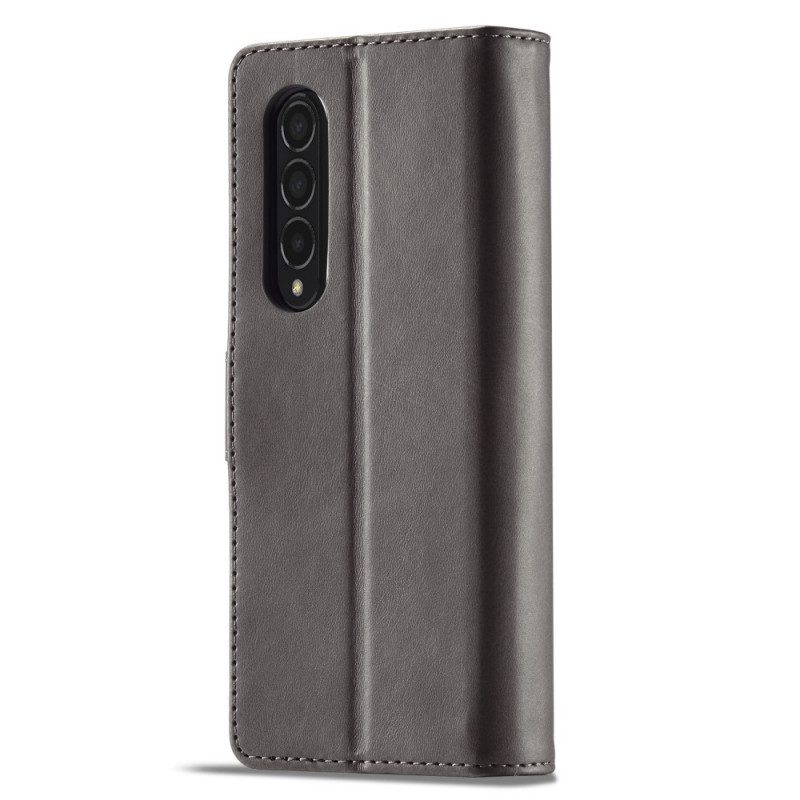 Custodia in pelle Samsung Galaxy Z Fold 3 5G Lc.imeeke Effetto Pelle