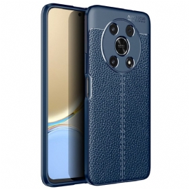 Cover Honor Magic 4 Lite 5G Doppia Linea Litchi Effetto Pelle