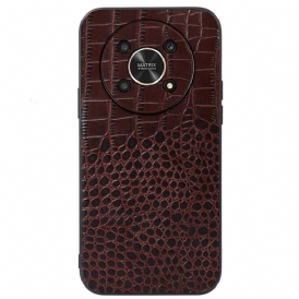 Cover Honor Magic 4 Lite 5G Vera Pelle Di Coccodrillo Verniciata