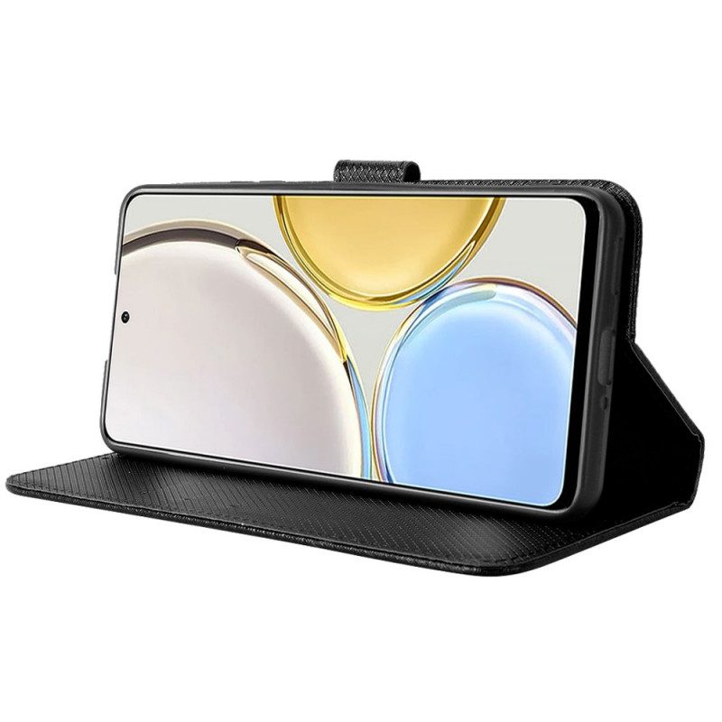 Custodia in pelle Honor Magic 4 Lite 5G Elegante Finta Pelle Con Cinturino