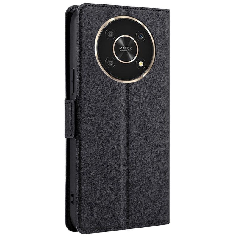 Custodia in pelle Honor Magic 4 Lite 5G Folio Cover Design A Doppia Patta