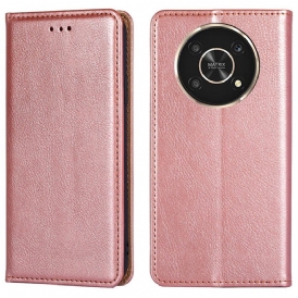 Folio Cover Honor Magic 4 Lite 5G Custodia in pelle Cuciture In Pelle Stile