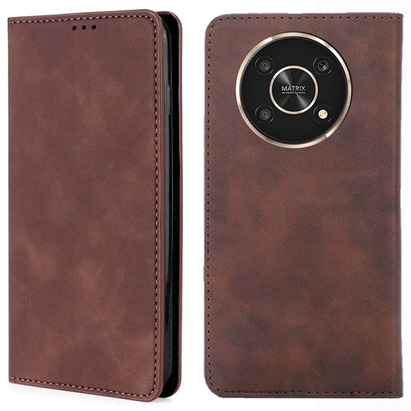 Folio Cover Honor Magic 4 Lite 5G Custodia in pelle Effetto Pelle Silky Touch