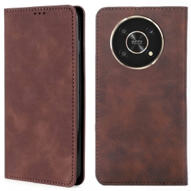 Folio Cover Honor Magic 4 Lite 5G Custodia in pelle Effetto Pelle Silky Touch