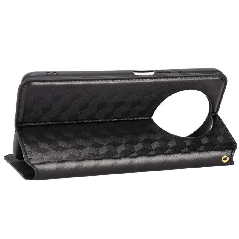 Folio Cover Honor Magic 4 Lite 5G Custodia in pelle Texture Effetto Pelle 3d