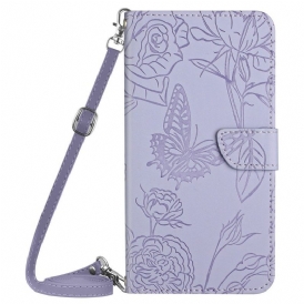 Folio Cover Honor Magic 4 Lite 5G Farfalle Con Tracolla