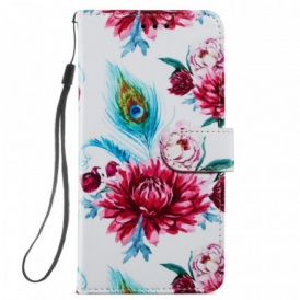 Custodia in pelle Xiaomi Mi 11i 5G Fiori Intensi