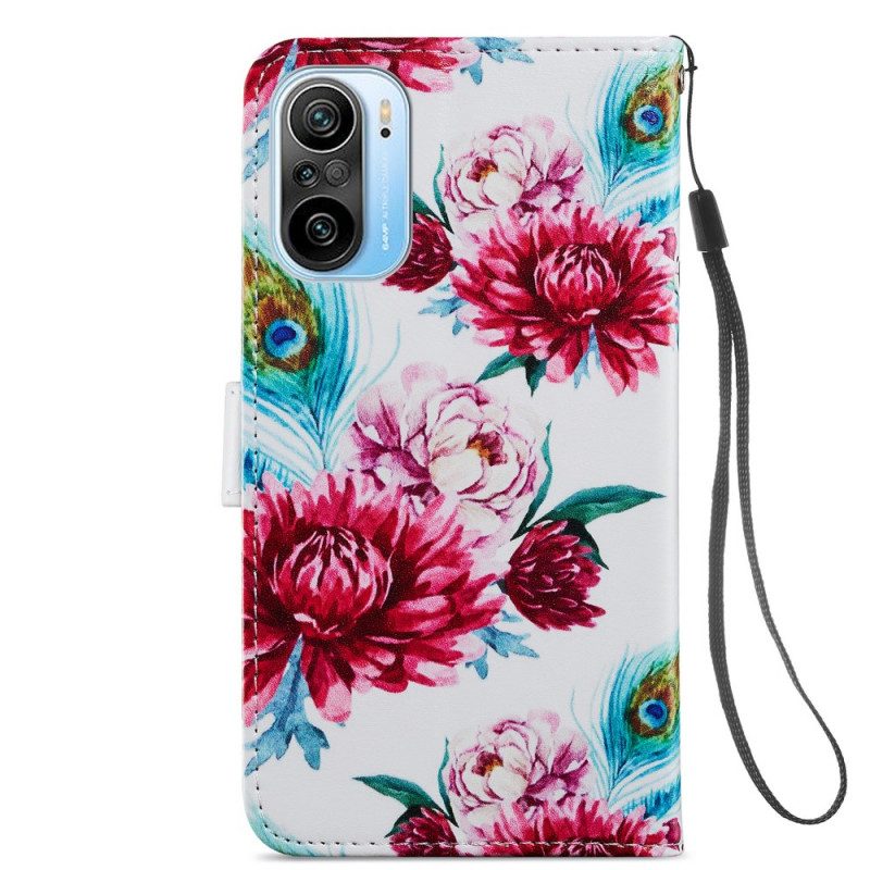 Custodia in pelle Xiaomi Mi 11i 5G Fiori Intensi