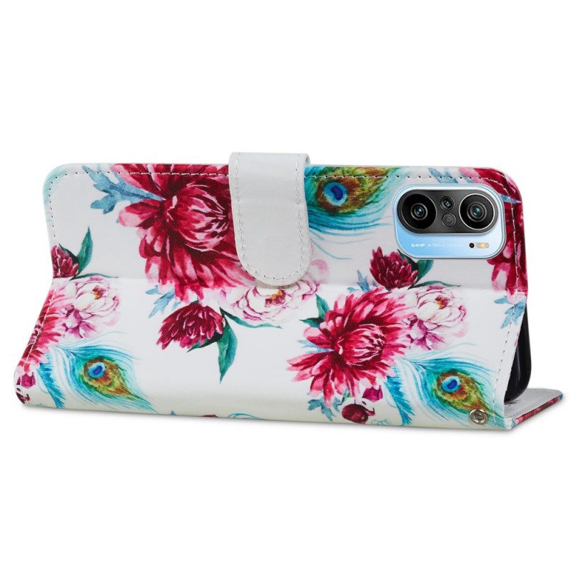 Custodia in pelle Xiaomi Mi 11i 5G Fiori Intensi