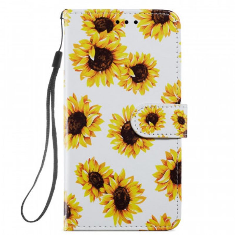 Custodia in pelle Xiaomi Mi 11i 5G Girasoli