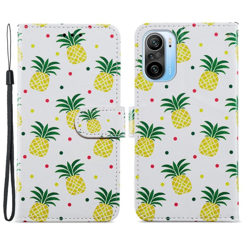 Custodia in pelle Xiaomi Mi 11i 5G Più Ananas
