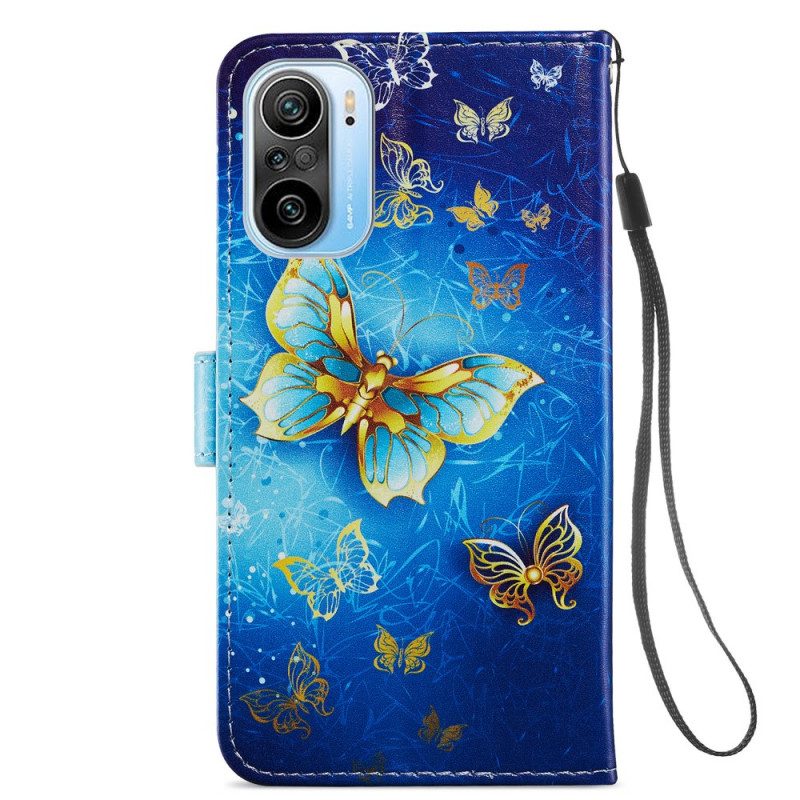 Custodia in pelle Xiaomi Mi 11i 5G Volo Di Farfalle