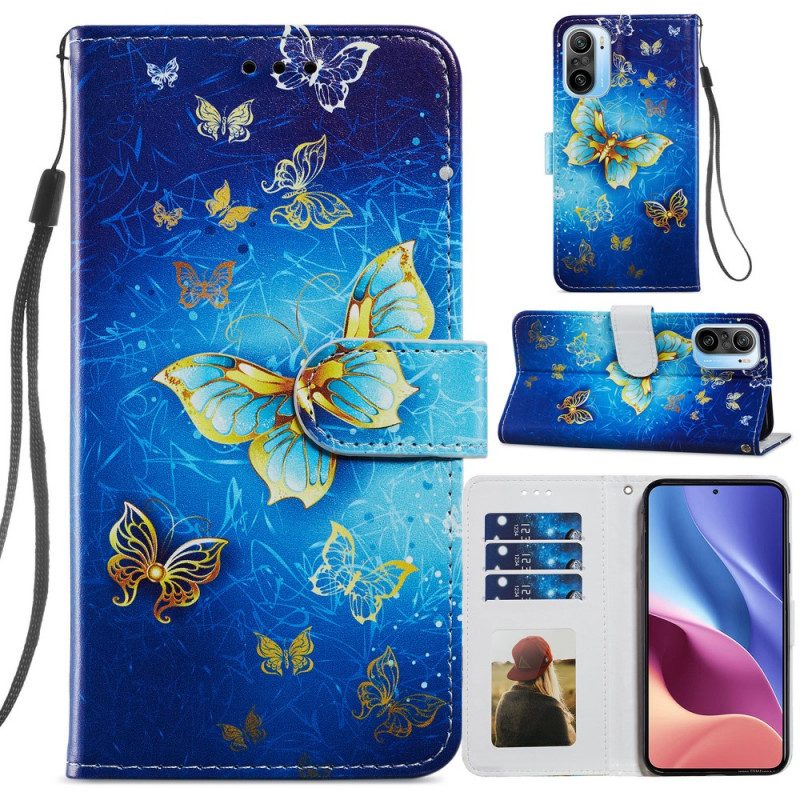 Custodia in pelle Xiaomi Mi 11i 5G Volo Di Farfalle