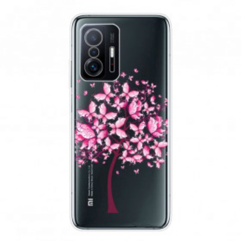 Cover Xiaomi 11T / 11T Pro Albero Farfalla Trasparente