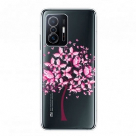 Cover Xiaomi 11T / 11T Pro Albero Farfalla Trasparente
