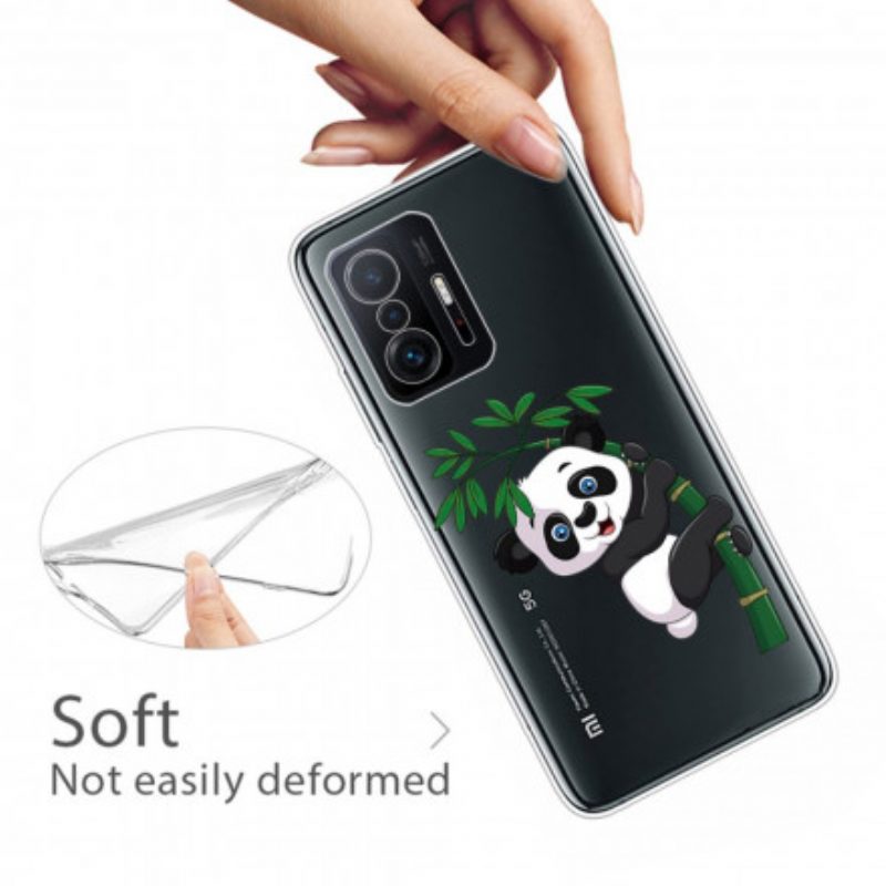 Cover Xiaomi 11T / 11T Pro Panda Senza Soluzione Di Continuità Su Bambù