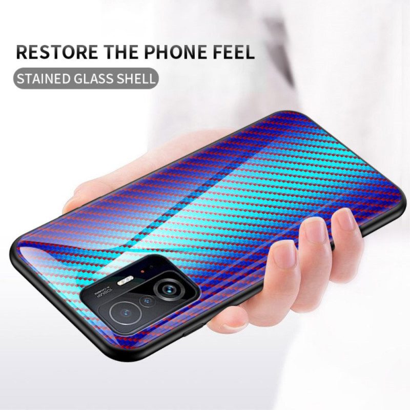 Cover Xiaomi 11T / 11T Pro Vetro Temperato In Fibra Di Carbonio