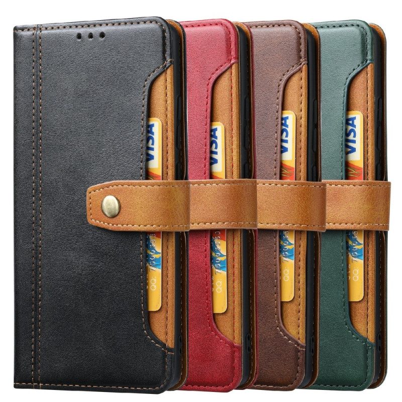Custodia A Portafoglio Xiaomi 11T / 11T Pro Portacarte Frontale Effetto Pelle E Tracolla