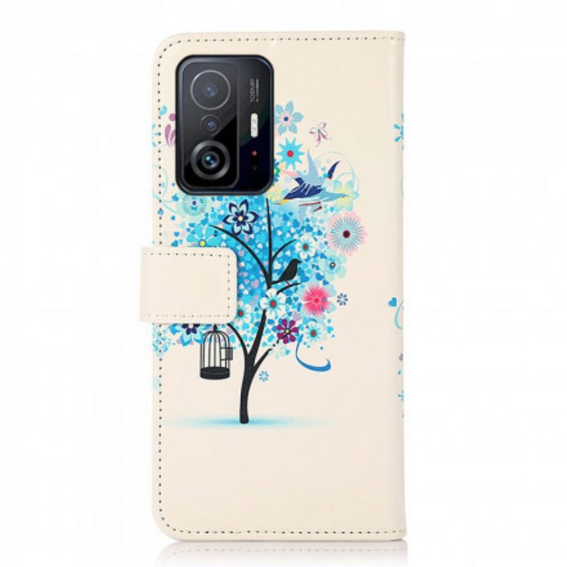 Custodia in pelle Xiaomi 11T / 11T Pro Albero In Fiore