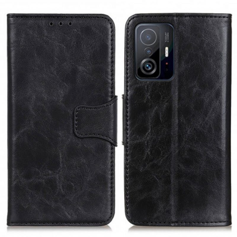 Custodia in pelle Xiaomi 11T / 11T Pro Chiusura Reversibile In Pelle Crosta