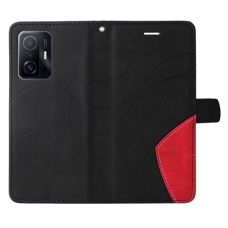 Custodia in pelle Xiaomi 11T / 11T Pro Ecopelle Firmata Bicolore