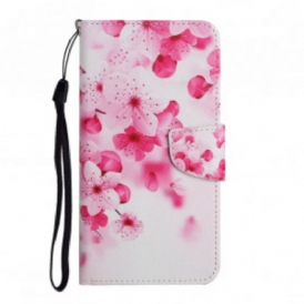 Custodia in pelle Xiaomi 11T / 11T Pro Fiori Rosa