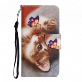 Custodia in pelle Xiaomi 11T / 11T Pro Il Mio Gattino E La Mia Farfalla