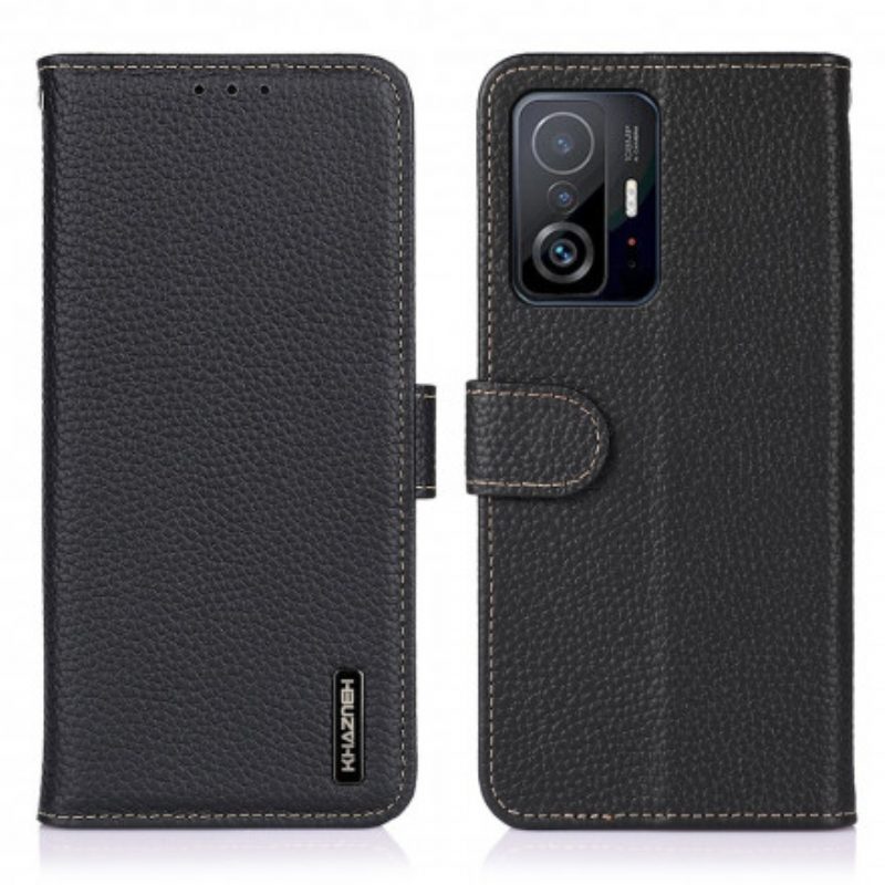 Custodia in pelle Xiaomi 11T / 11T Pro Khazneh Pelle Di Litchi