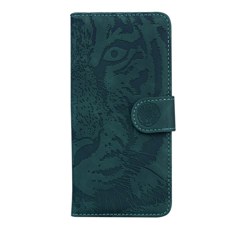 Custodia in pelle Xiaomi 11T / 11T Pro Stampa Faccia Di Tigre