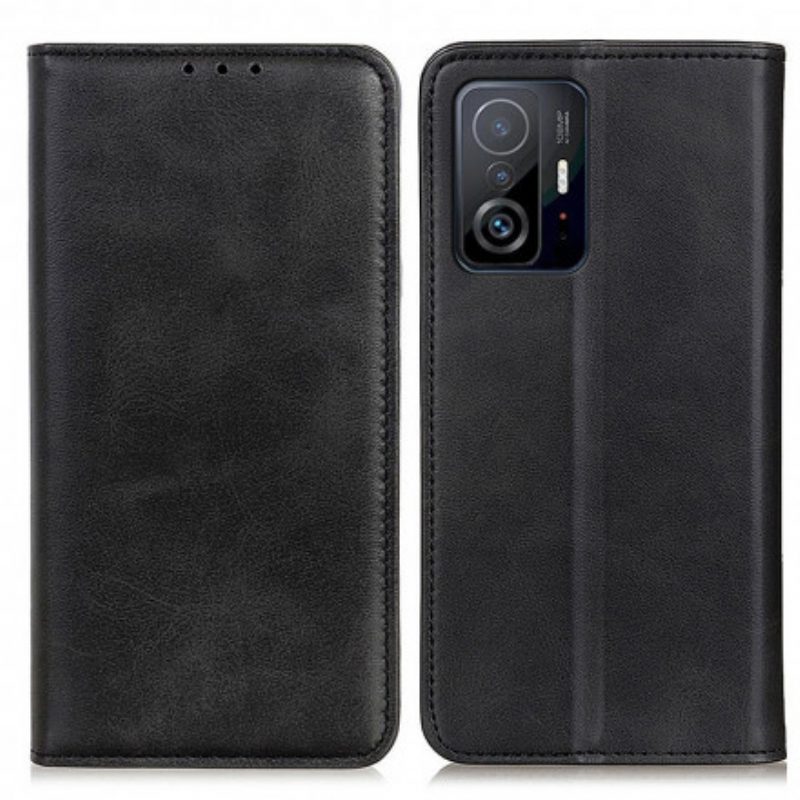 Folio Cover Xiaomi 11T / 11T Pro Custodia in pelle Crosta Di Pelle Opaca