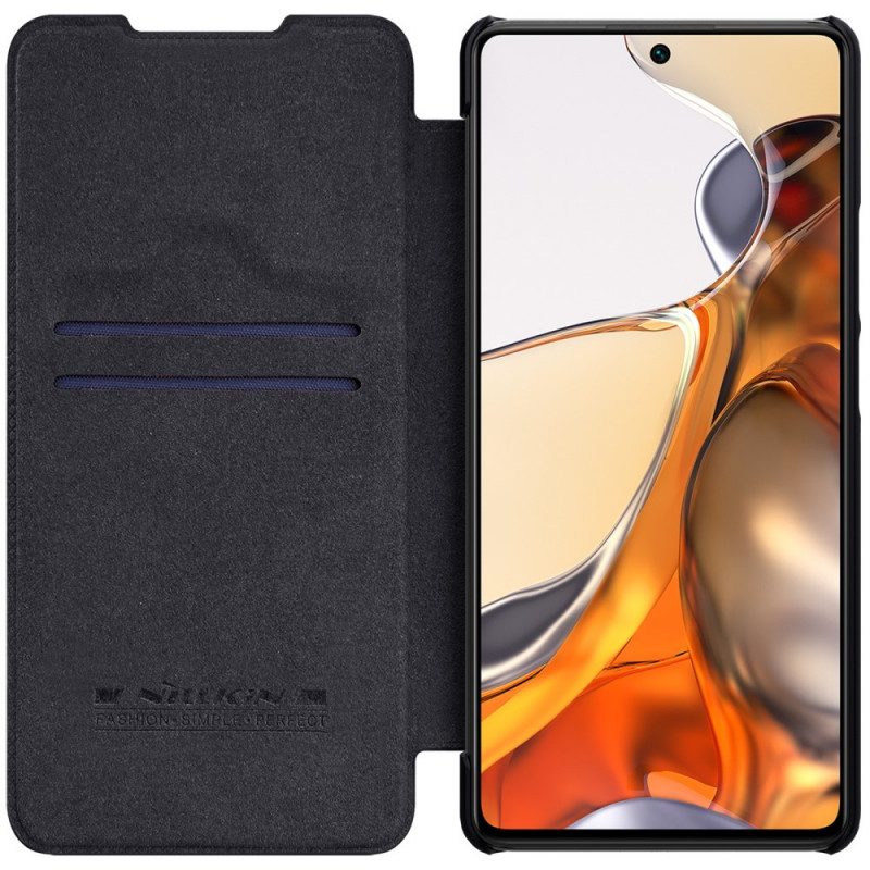 Folio Cover Xiaomi 11T / 11T Pro Custodia in pelle Serie Nillkin Qin