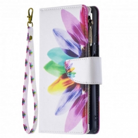 Folio Cover Xiaomi 11T / 11T Pro Tasca Con Zip A Fiore