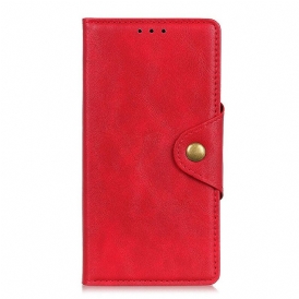 Custodia in pelle Samsung Galaxy Note 10 Lite Bottone In Ecopelle