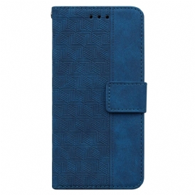 Custodia in pelle Realme C35 Motivi Geometrici Strappy