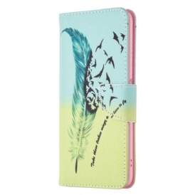 Custodia in pelle Realme C35 Uccelli Di Piume