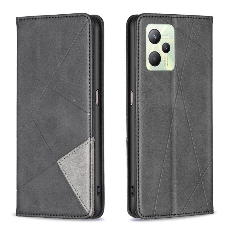 Folio Cover Realme C35 Custodia in pelle Diamanti